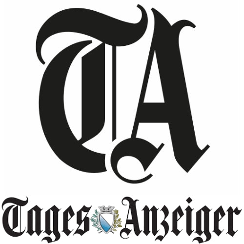 Schwarz-weißes Logo des Tages-Anzeigers in gotischer Schrift