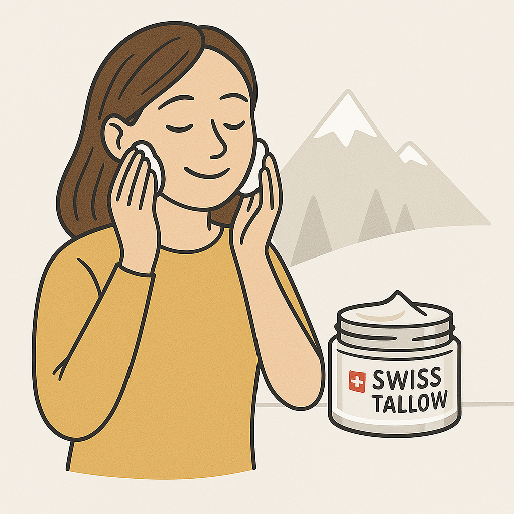 Pflege mit Swiss Tallow aus natürlichen Schweizer Zutaten für gesunde Haut