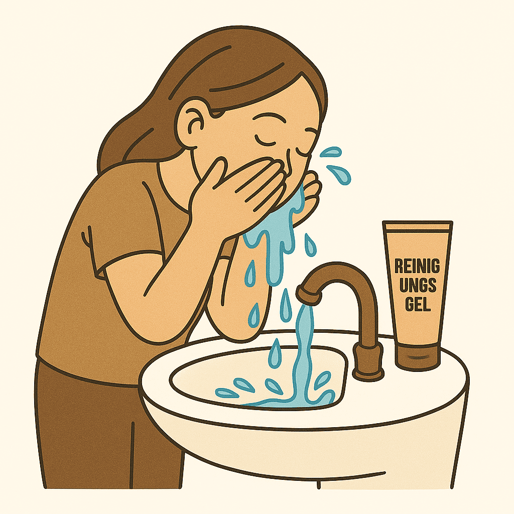 Tägliche Gesichtsreinigung mit mildem Cleanser zur Pflege unreiner Haut