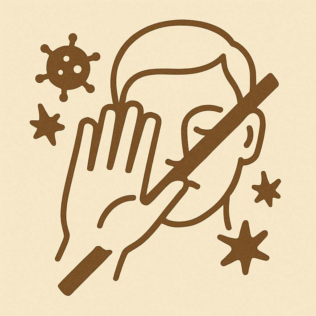 Vermeide es, mit ungewaschenen Händen ins Gesicht zu fassen – Schutz vor Bakterien und Unreinheiten